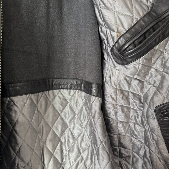 Sean Jean Vintage Men's Full Zip Leather Bomber Jacket Size XXL - Picture 7 of 13